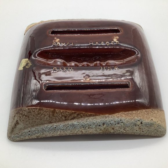 Royal Haegar Brown Earth Art Pottery Vintage Ashtray - Picture 6 of 11